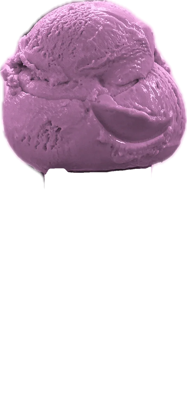 A scoop of Black Raspberry on a waffle cone