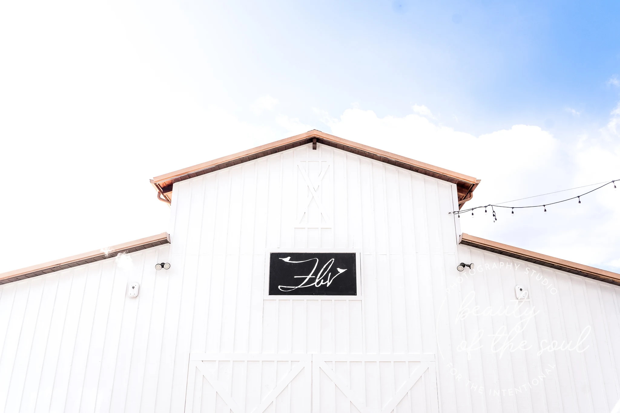 Faithbrooke's white barn in the Shenandoah Valley