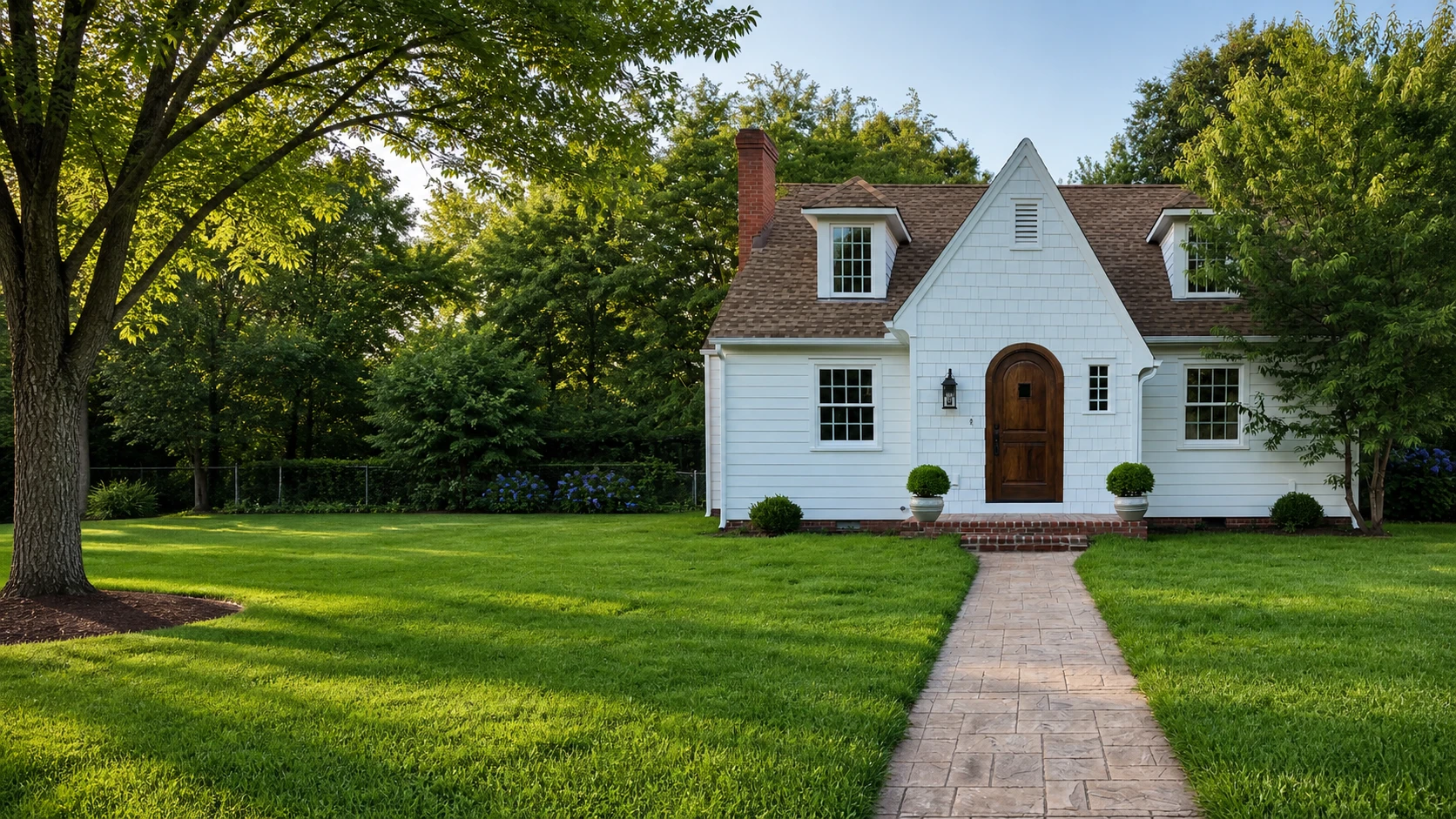White custom home by R.E. Collier